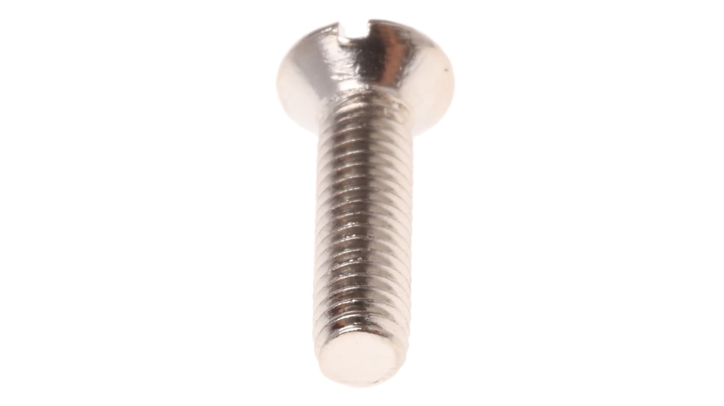 RS PRO Slot Raised (Countersunk) Brass Machine Screw DIN 964, M3x12mm