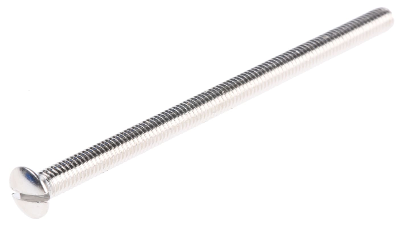 RS PRO Slot Raised (Countersunk) Brass Machine Screws DIN 964 x 60.0mm
