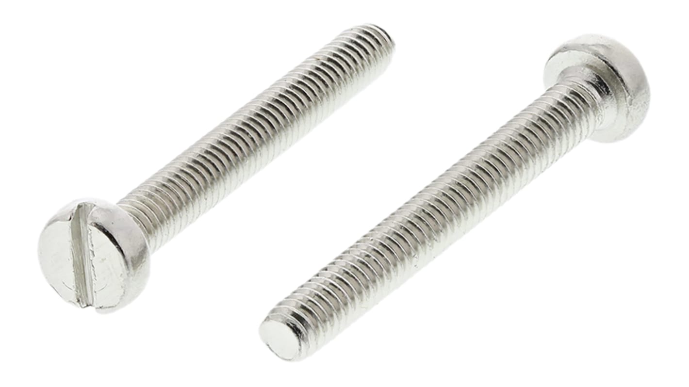 Śruby maszynowe M2.5 łeb z łbem walcowym Mosiądz długość 20.0mm skok 0.45mm