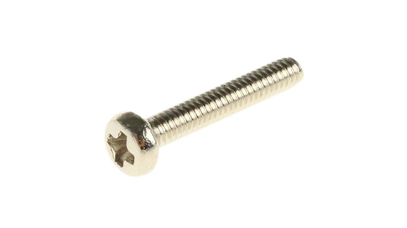 RS PRO Pozi Pan Brass Machine Screws DIN 7985 x 12.0mm