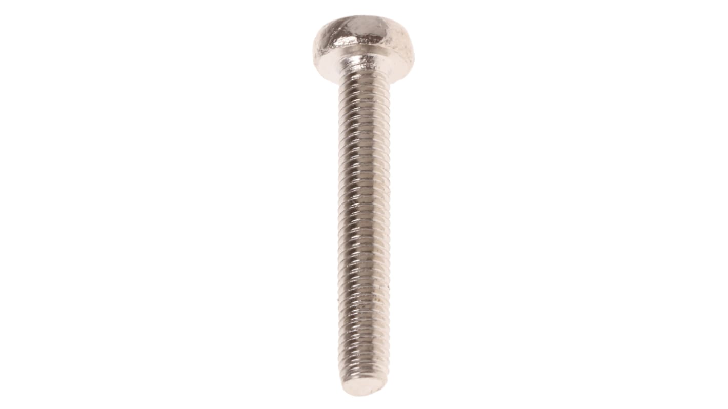 RS PRO Pozi Pan Brass Machine Screws DIN 7985, M3x20.0mm