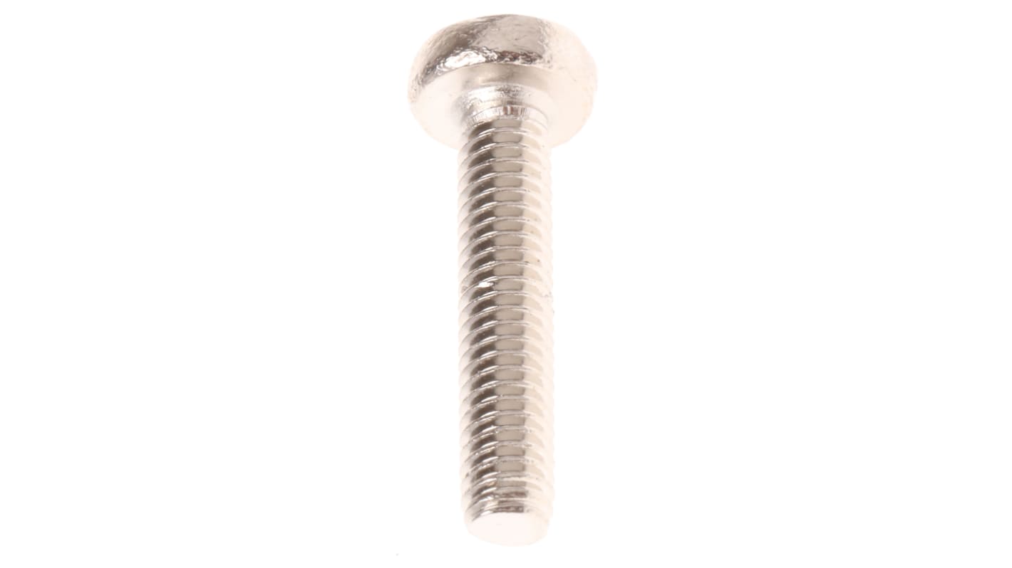 RS PRO Cross Pan Brass Machine Screw DIN 7985, M4x20mm