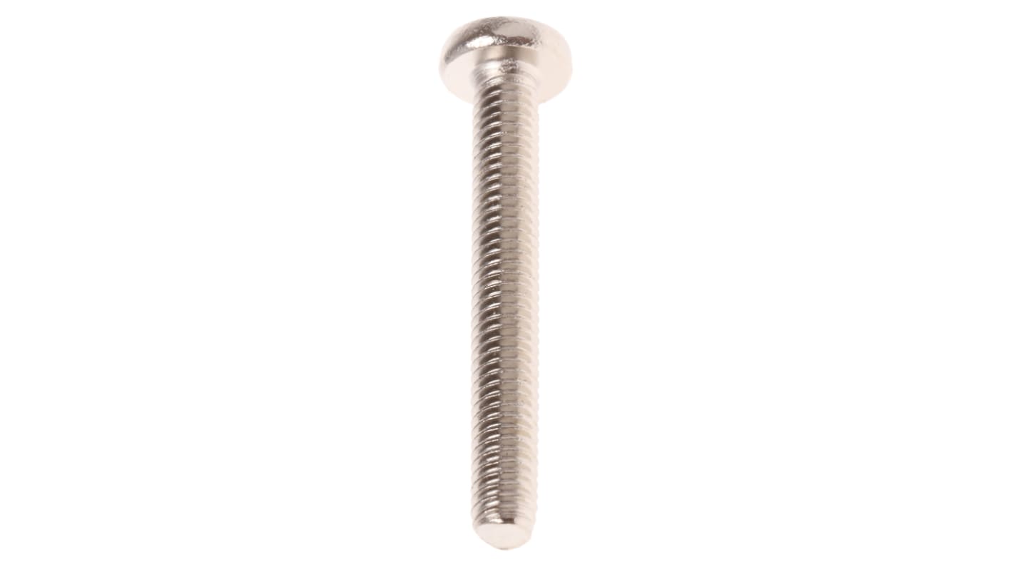 RS PRO Pozi Pan Brass Machine Screws DIN 7985, M4x30.0mm