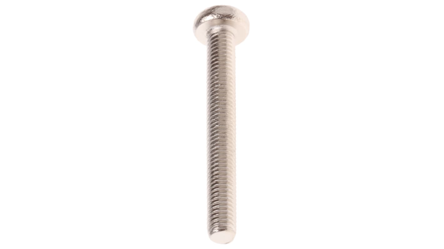 Śruba maszynowa M5 łeb z łbem walcowym soczewkowym Mosiądz długość 40mm skok 0.8mm