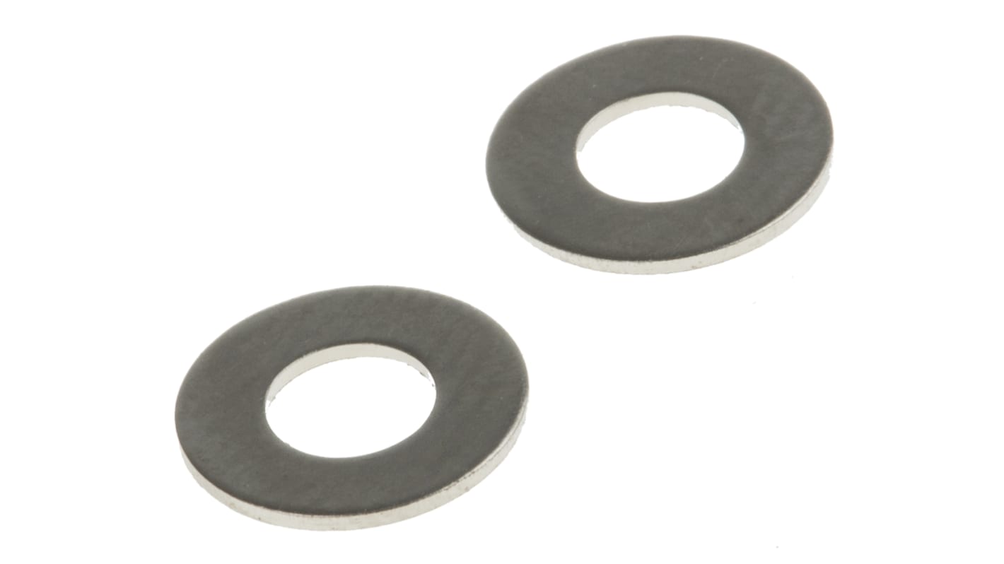 RS PRO Unterlegscheiben für M3.5 Schrauben Vernickelt A-Form, 0.5mm x 3.7mm x 8mm, Messing