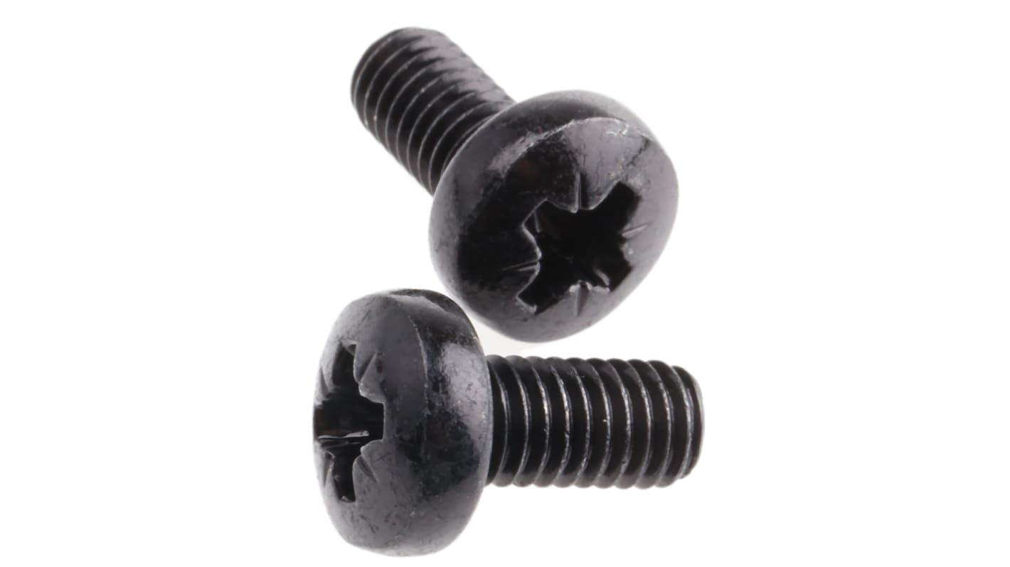 Śruby maszynowe M6 łeb z łbem walcowym soczewkowym Stalowe długość 12.0mm skok 1.0mm