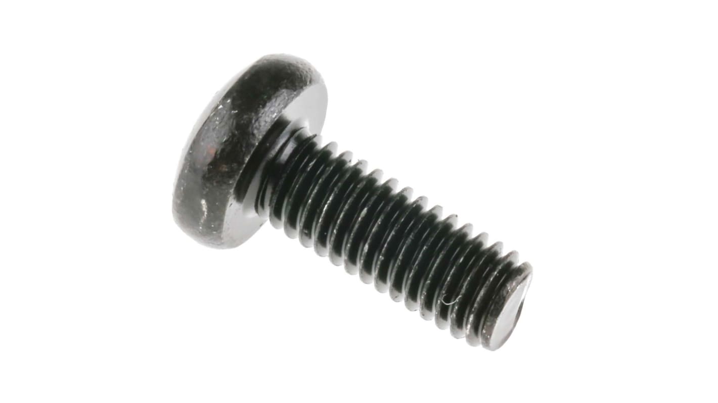 Śruby maszynowe M6 łeb z łbem walcowym soczewkowym Stalowe długość 16.0mm skok 1.0mm