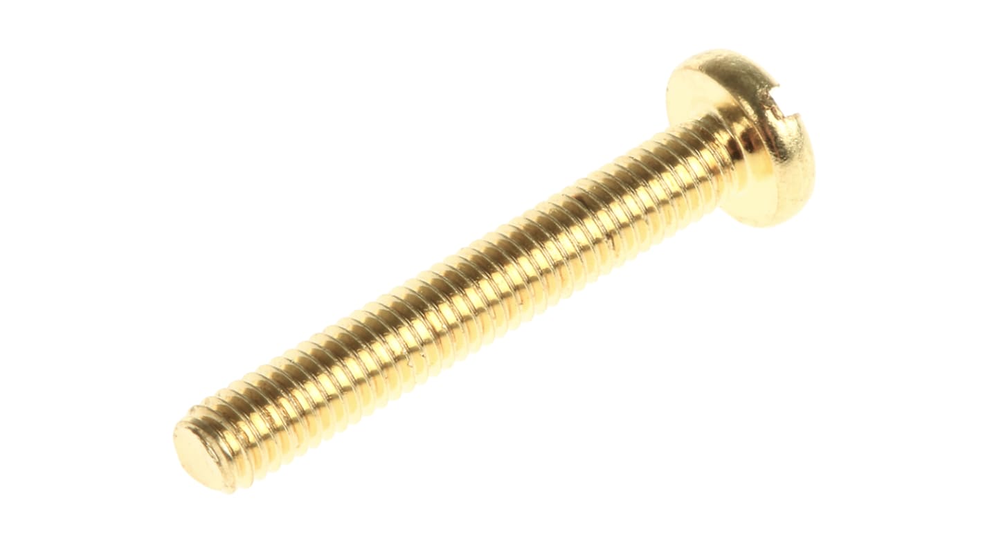 Śruby maszynowe M3 łeb z łbem walcowym soczewkowym Mosiądz długość 20.0mm skok 0.50mm