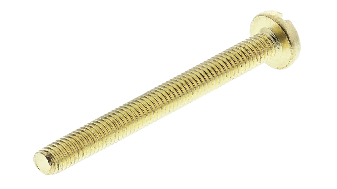 Śruby maszynowe M3 łeb z łbem walcowym soczewkowym Mosiądz długość 30.0mm skok 0.50mm