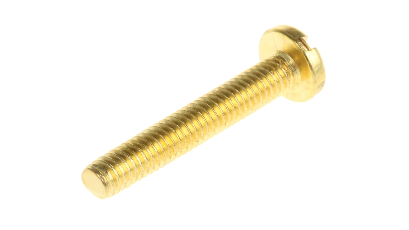 Śruby maszynowe M4 łeb z łbem walcowym soczewkowym Mosiądz długość 25.0mm skok 0.70mm