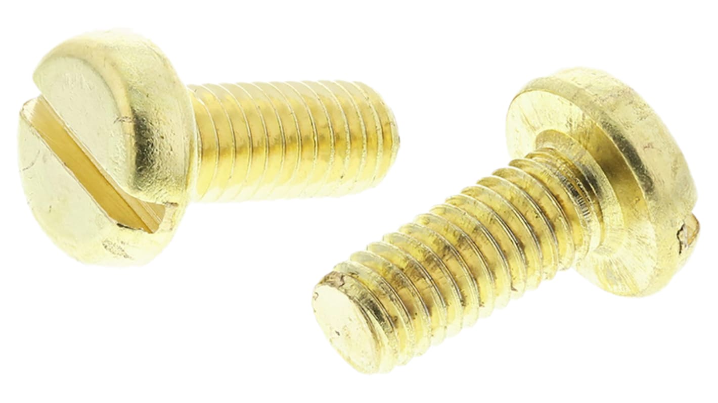 Śruby maszynowe M5 łeb z łbem walcowym soczewkowym Mosiądz długość 12.0mm skok 0.80mm