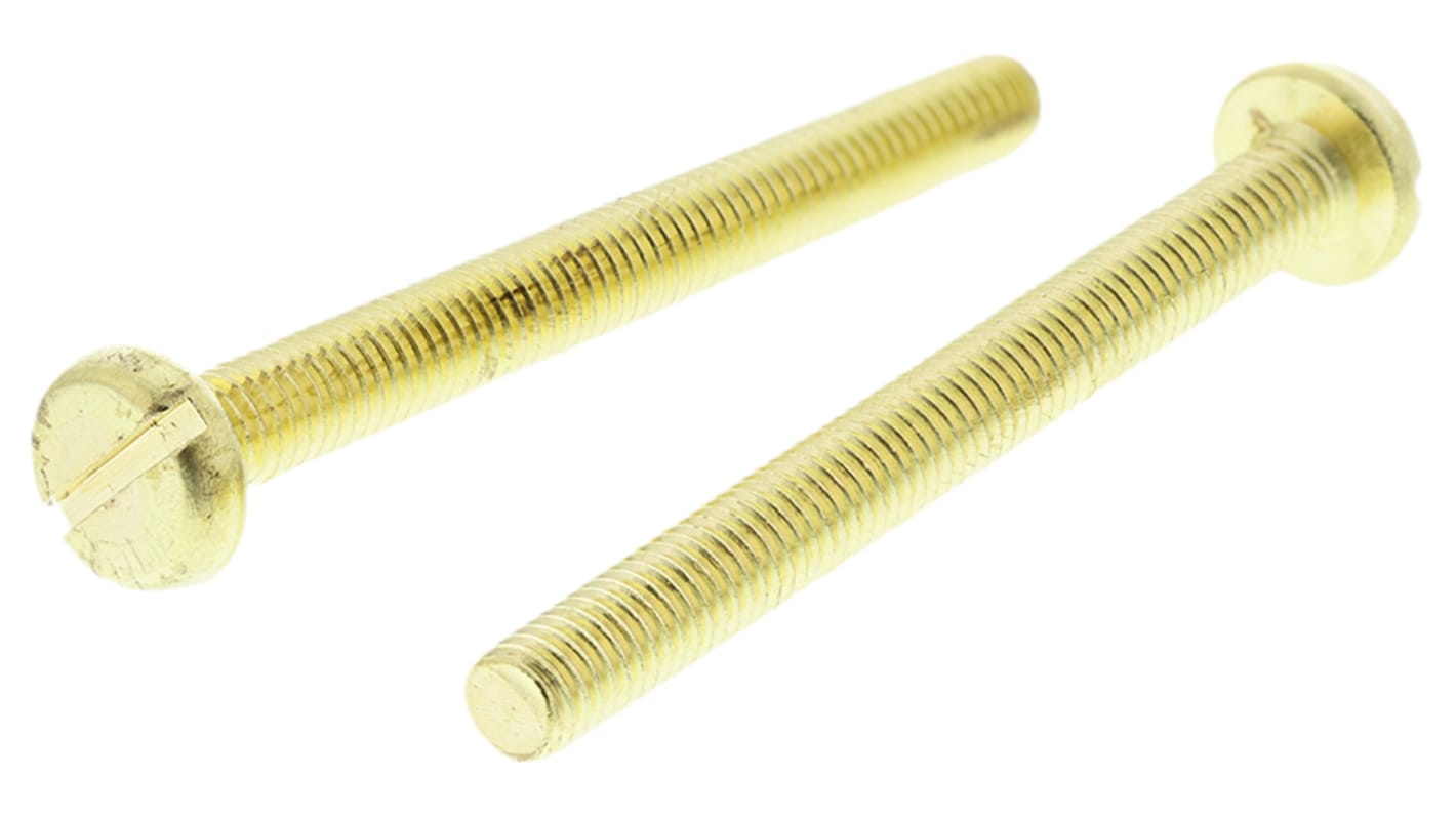 Śruby maszynowe M5 łeb z łbem walcowym soczewkowym Mosiądz długość 50.0mm skok 0.80mm