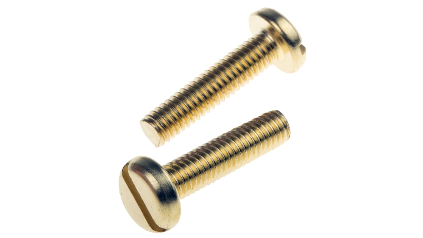 Śruby maszynowe M6 łeb z łbem walcowym soczewkowym Mosiądz długość 25.0mm skok 1.0mm