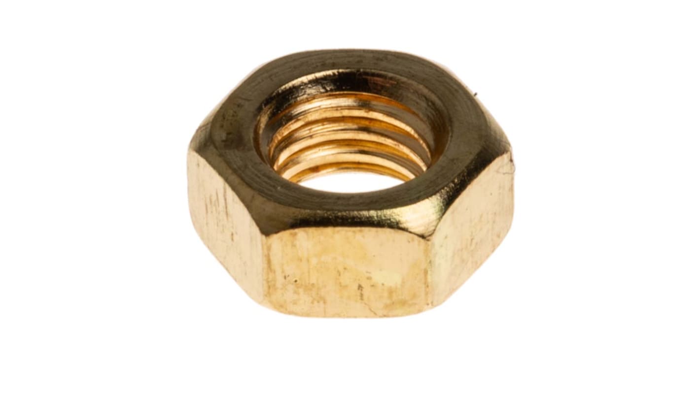 RS PRO, Plain Brass Hex Nut, DIN 934, M5