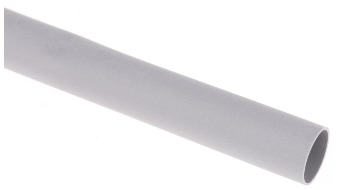 RS PRO Heat Shrink Tubing, Grey 6.4mm Sleeve Dia. x 1.2m Length 2:1 Ratio
