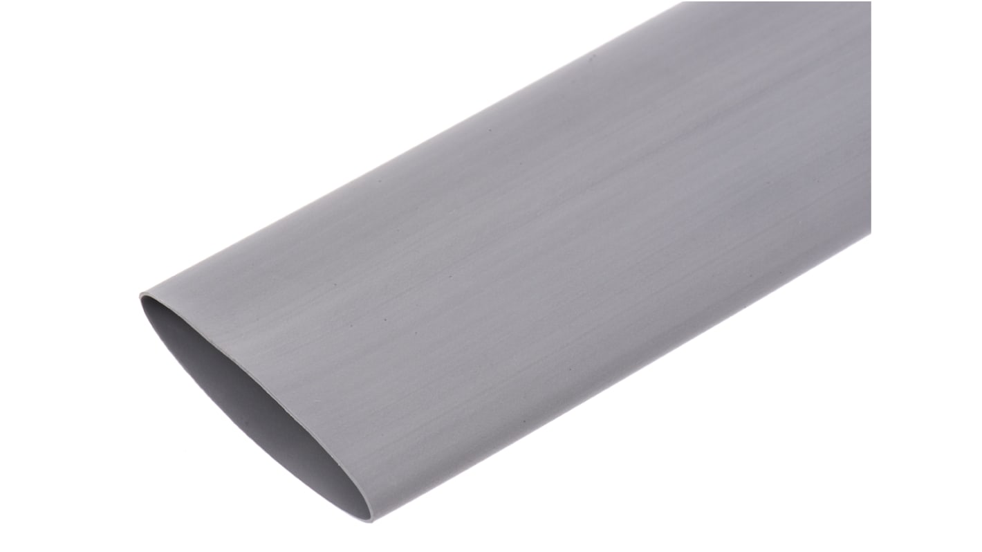 RS PRO Heat Shrink Tubing, Grey 25.4mm Sleeve Dia. x 1.2m Length 2:1 Ratio