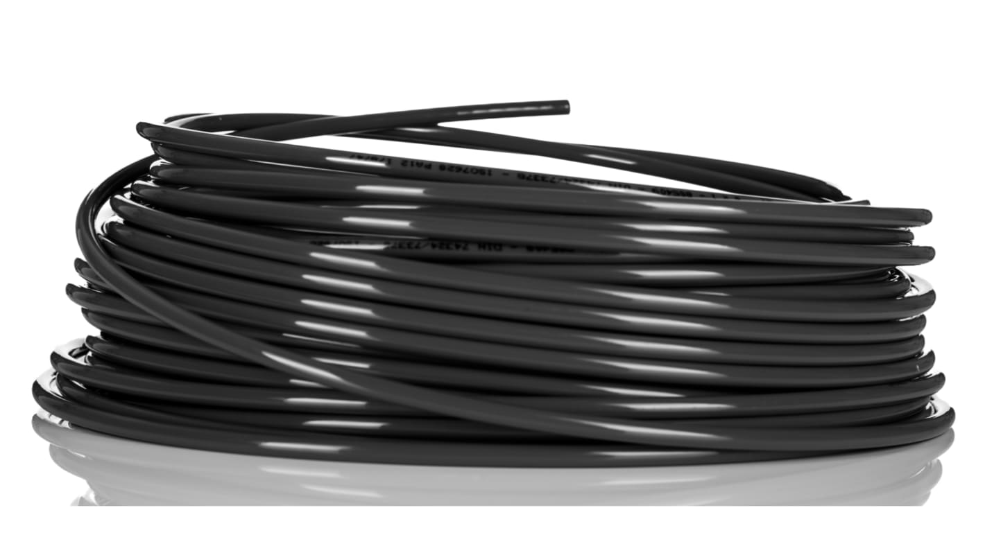 RS PRO NMF Druckluftrohr Nylon Schwarz, Innen-Ø 4mm / Außen 6mm x 30m bis 24bar