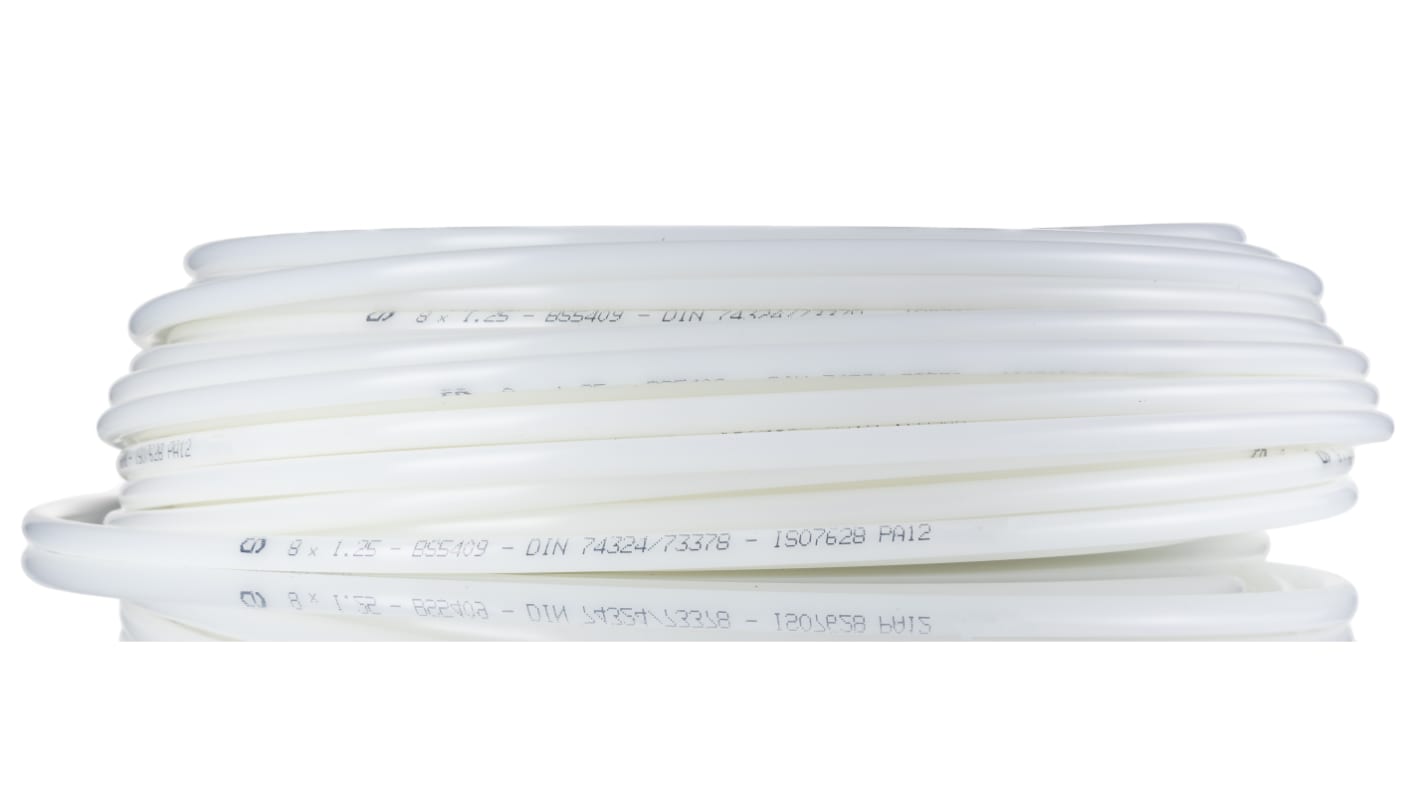 RS PRO 半透明尼龙气管, 4mm内径, 6mm外径, 30m长, 最高+80°C