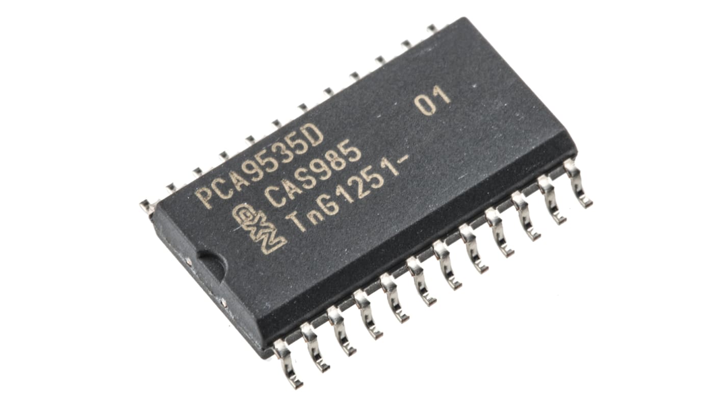 Expansor de E/S, PCA9535D,112, 16 canales, I2C, SMBus, SOIC, 400kHz, 24 pines