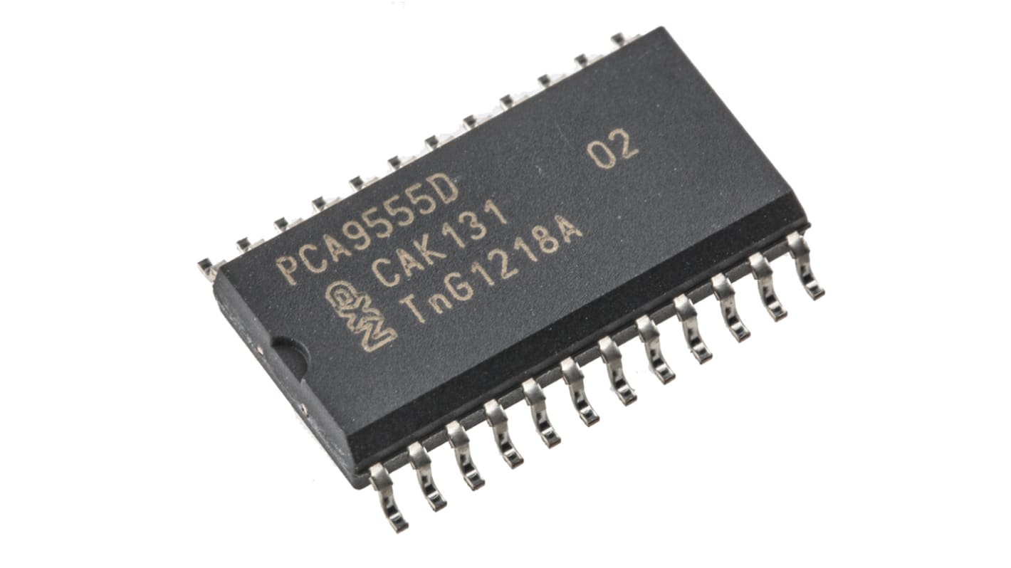 NXP 16通道I/O扩展器, I2C, SMBus接口, SOIC封装, 24引脚, 贴片安装, 最大5.5 V