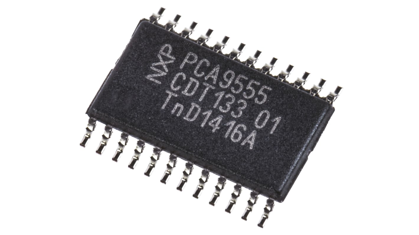 Expansor de E/S, PCA9555PW,112, 16 canales, I2C, SMBus, TSSOP, 400kHz, 24 pines