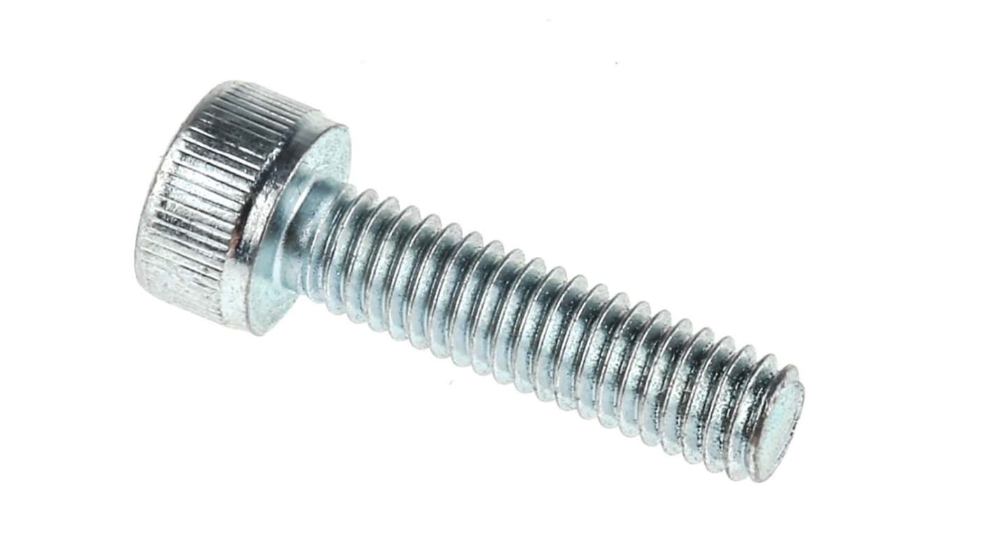 RS PRO M4内六角螺丝, 公制, 16mm长, 钢制, 亮镀锌表面, DIN 912标准