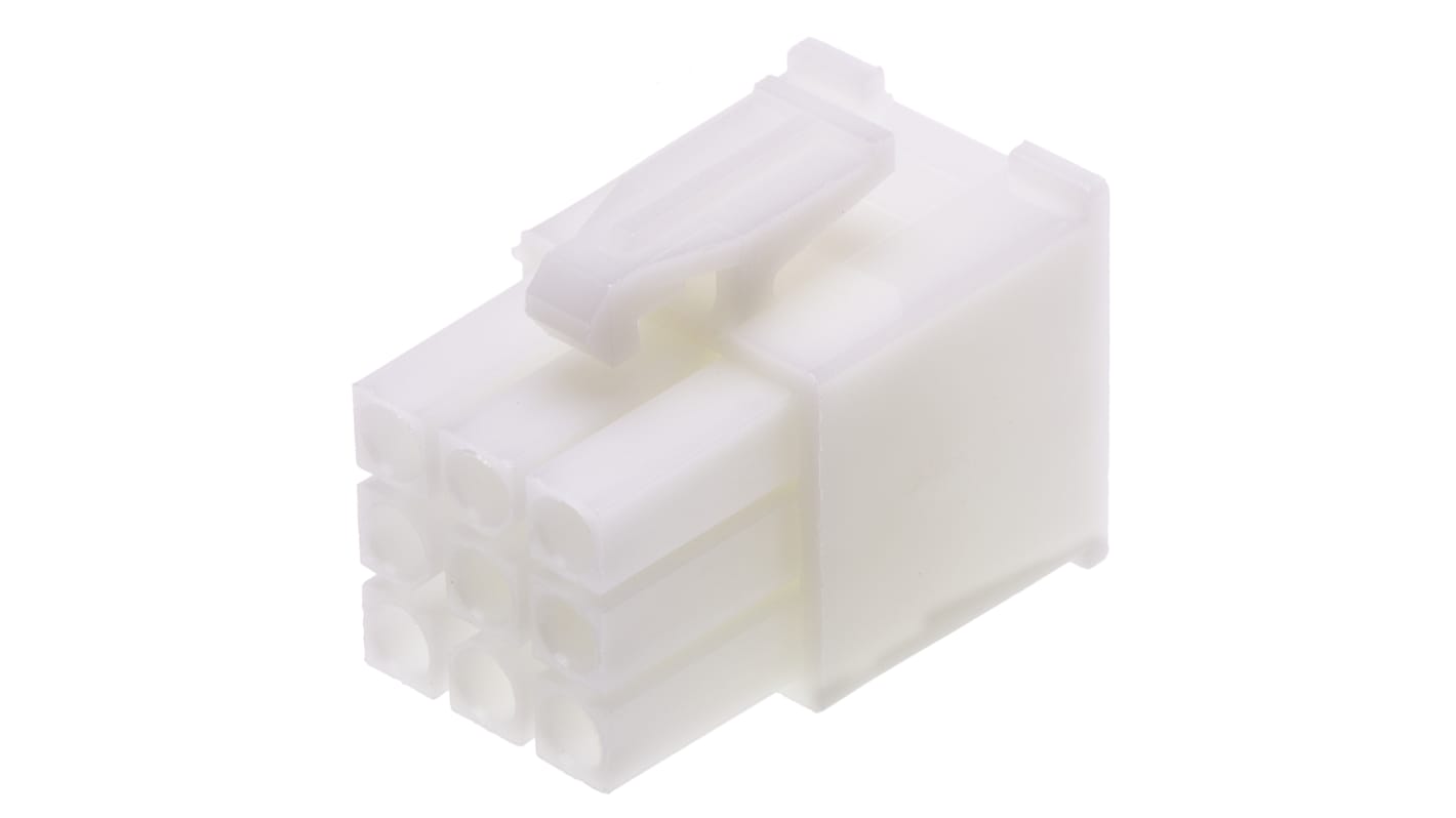 TE Connectivity Mini-Universal MATE-N-LOK Steckverbindergehäuse Stecker 4.2mm, 9-polig / 3-reihig Gerade, Kabelmontage