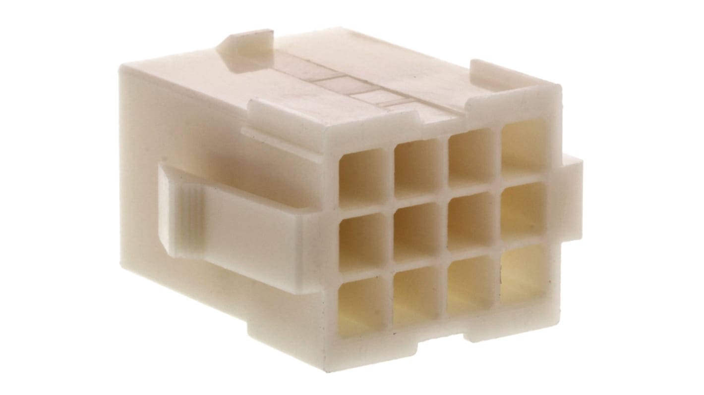 TE Connectivity, Mini-Universal MATE-N-LOK Female Connector Housing, 4.2mm Pitch, 12 Way, 3 Row