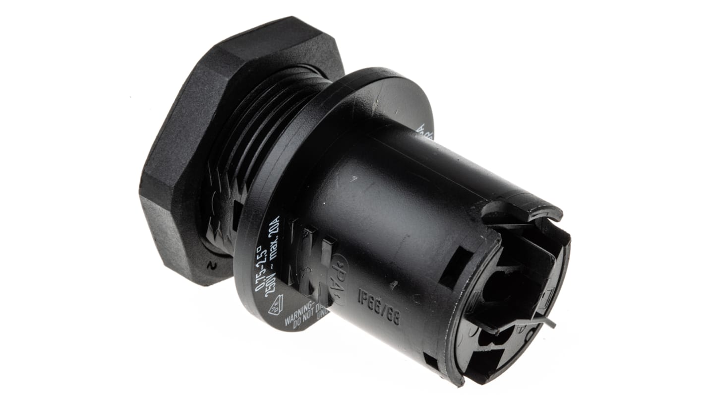 Wieland RST20i3 Series Circular Connector, 3-Pole, Female, Cable Mount, 20A, IP68