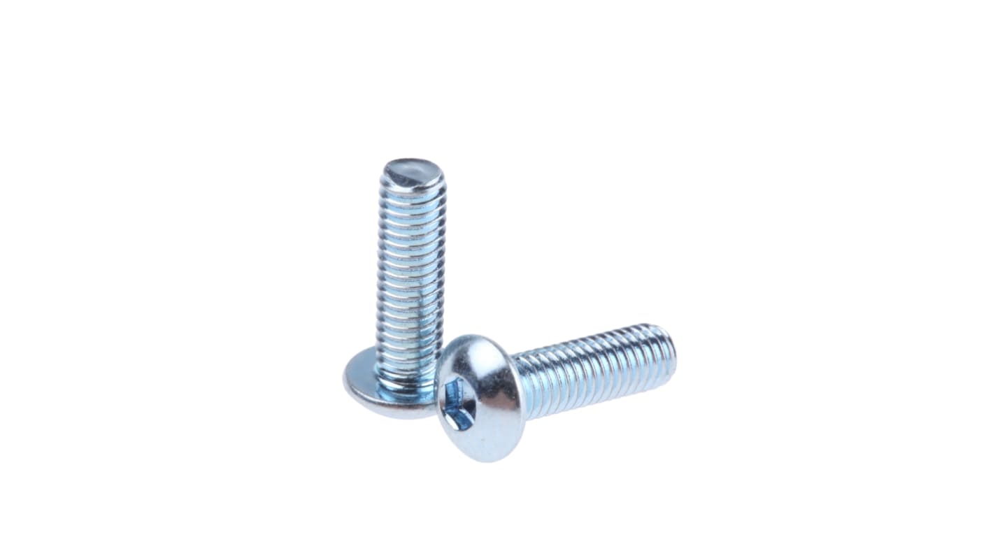 Vite a brugola con testa bombata esagonale RS PRO, M3, L. 10mm, in Acciaio