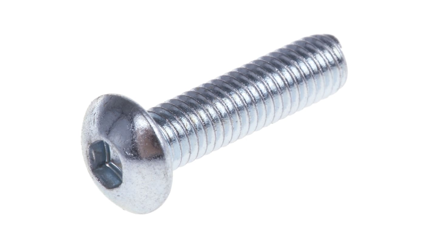 Vis 6 pans à tête bombée hexagonale, M3 x 12mm, en Acier