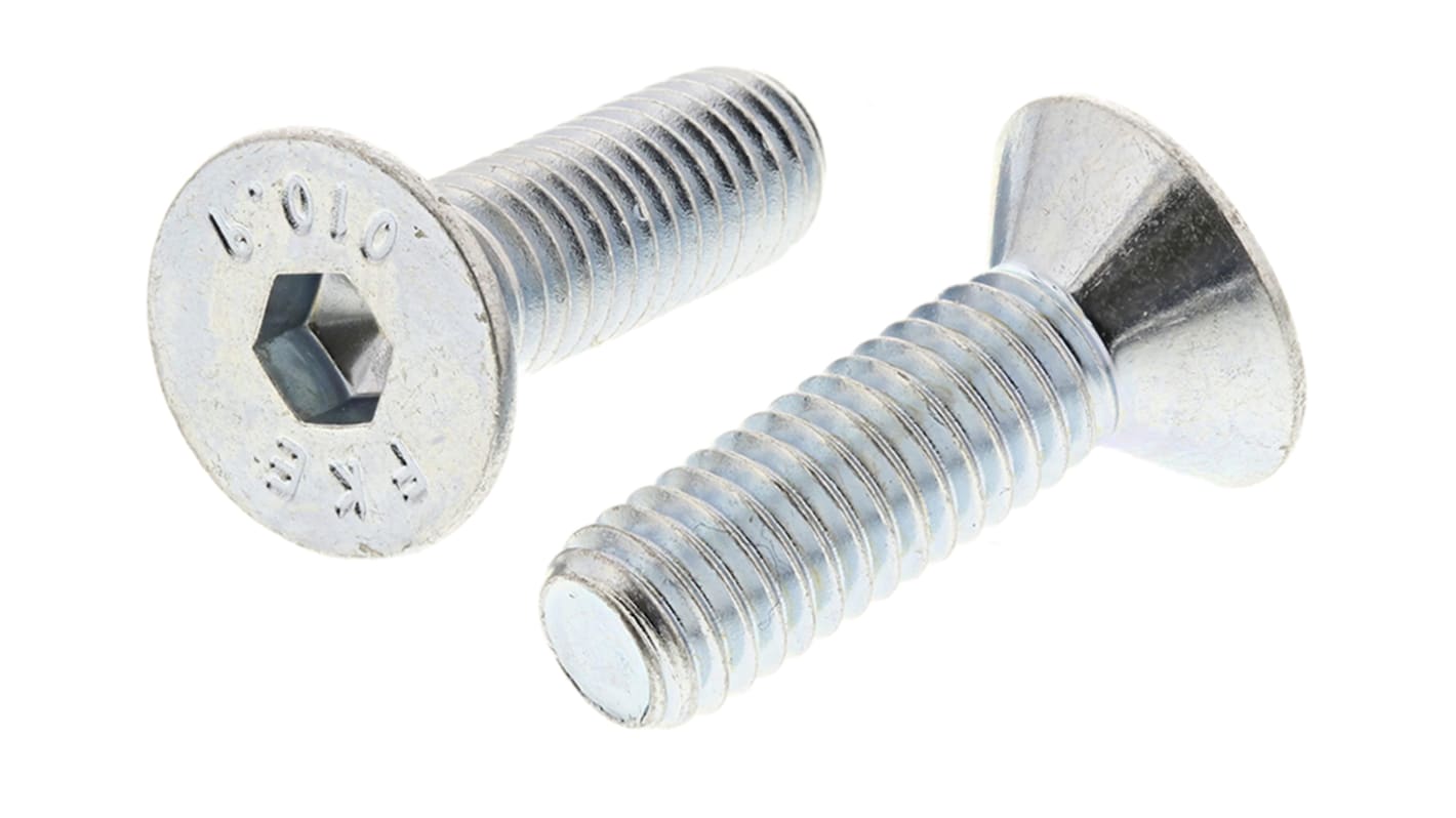 Śruba imbusowa M6 długość 20mm Gniazdo sześciokątne stożkowe Stalowe RS PRO