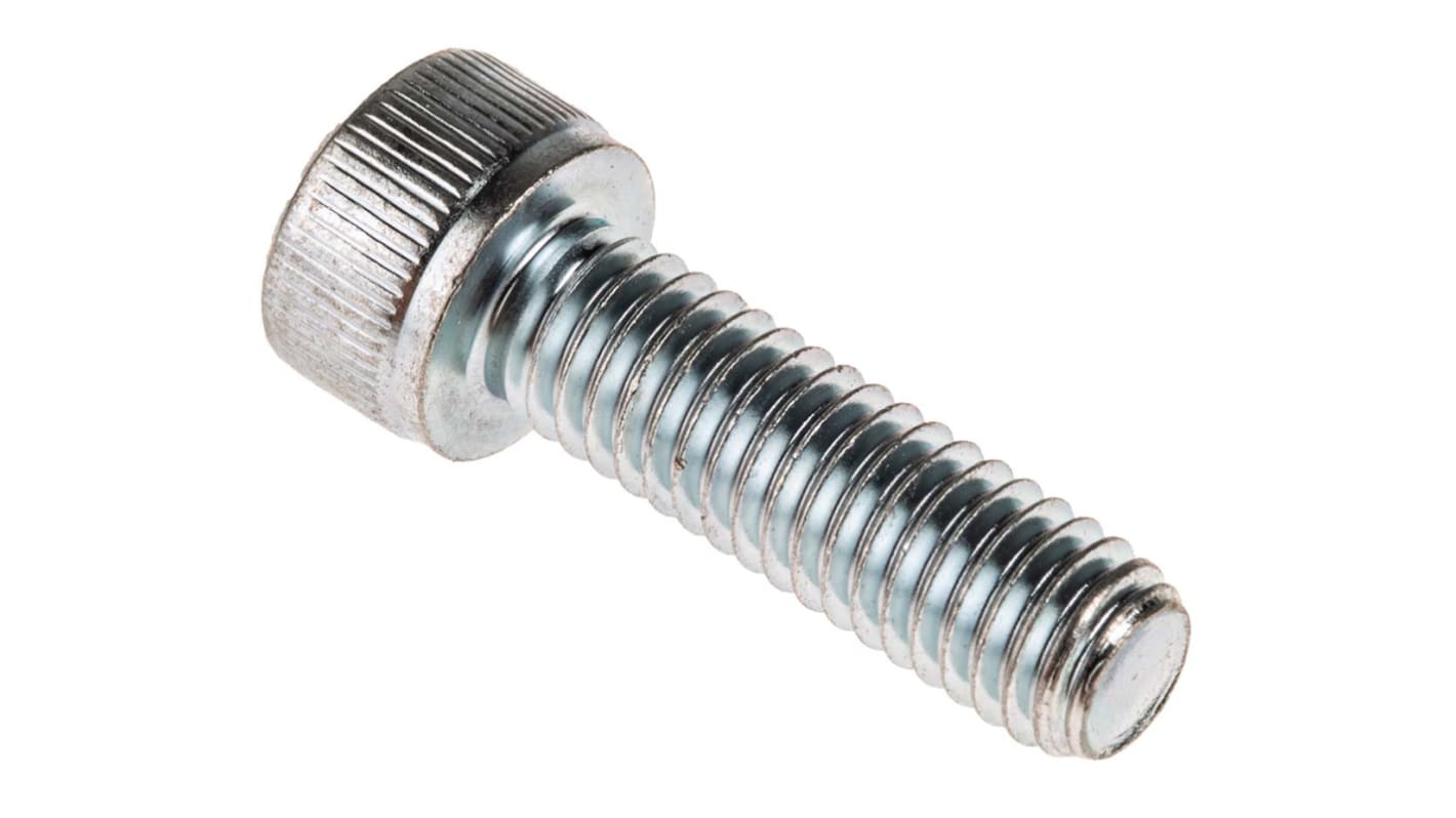 RS PRO M6内六角螺丝, 公制, 20mm长, 钢制, 亮镀锌表面, DIN 912标准