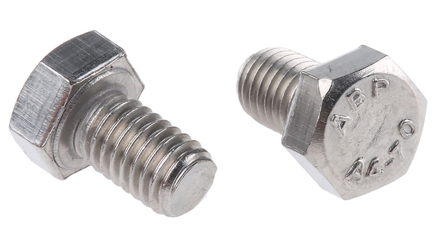 RS PRO M5 x 8mm Sechskantschraube, Edelstahl A4 , DIN 933