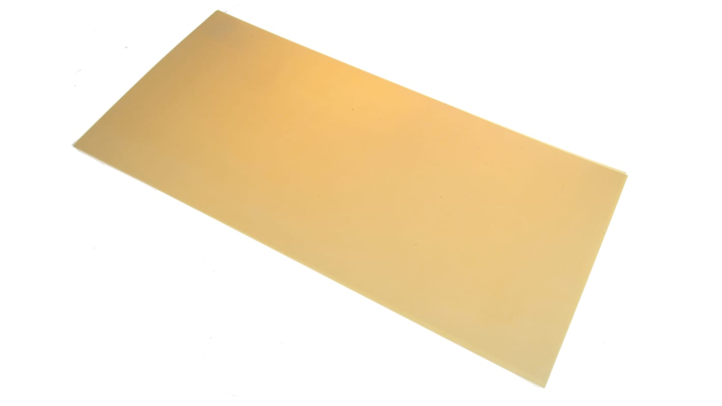 Tufnol Beige Plastic Sheet, 590mm x 285mm x 0.8mm, Epoxy Resin, Weave Cotton
