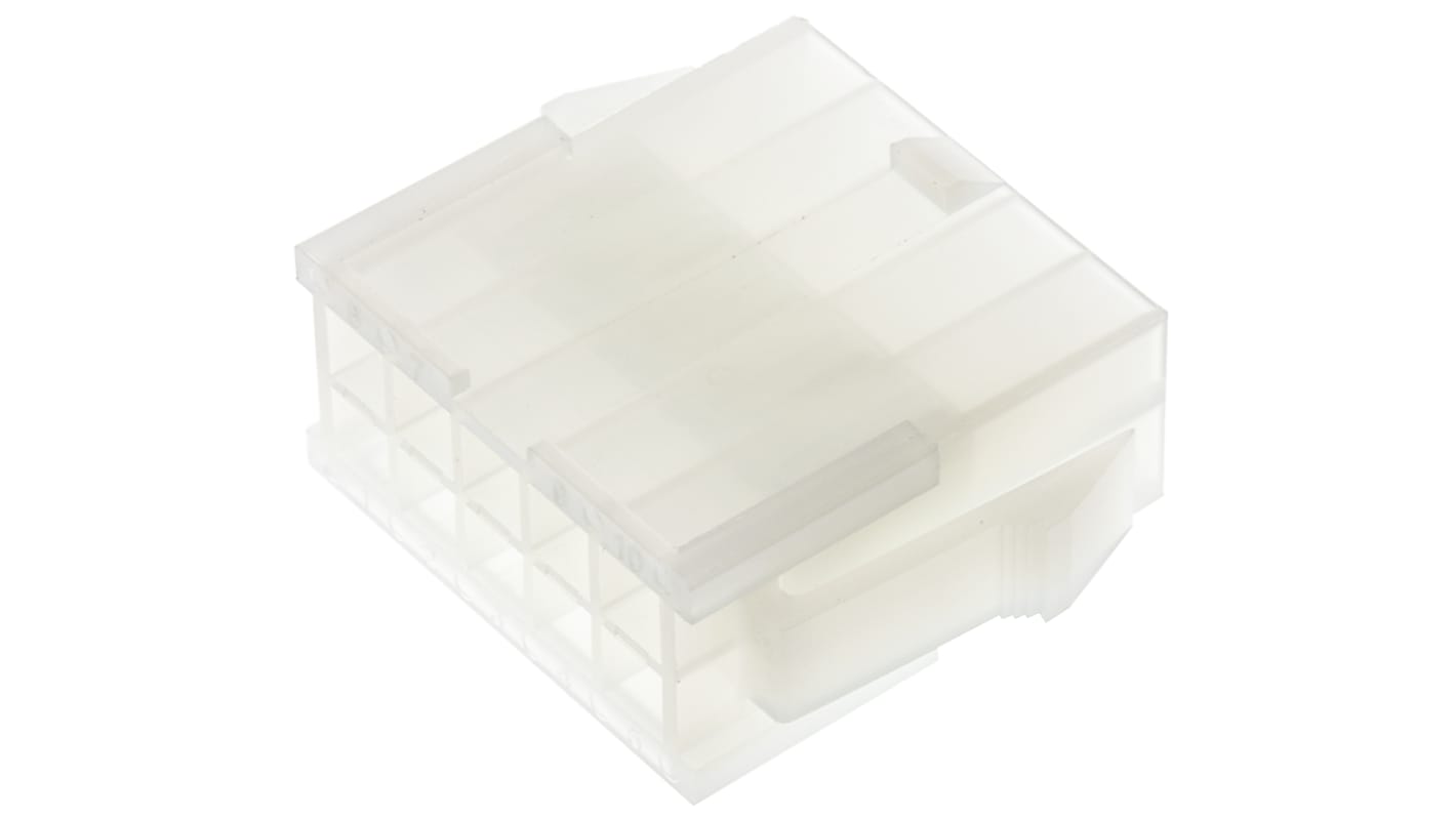 Molex, Mini-Fit Jr Male Connector Housing, 4.2mm Pitch, 10 Way, 2 Row