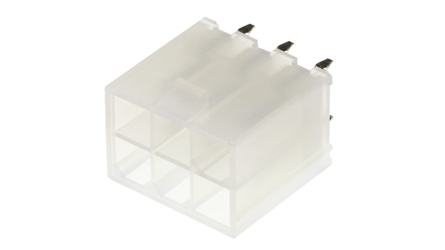 Wtyk PCB 6-pinowe raster: 4.2mm 2-rzędowe Molex Przewlekany 9A 600.0 V.