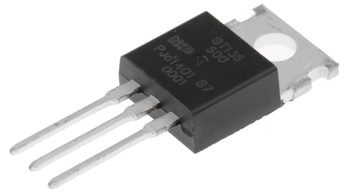 WeEn Semiconductors Co., Ltd Through Hole, 3-pin, TRIAC, 600V, Gate Trigger 1.5V 600V