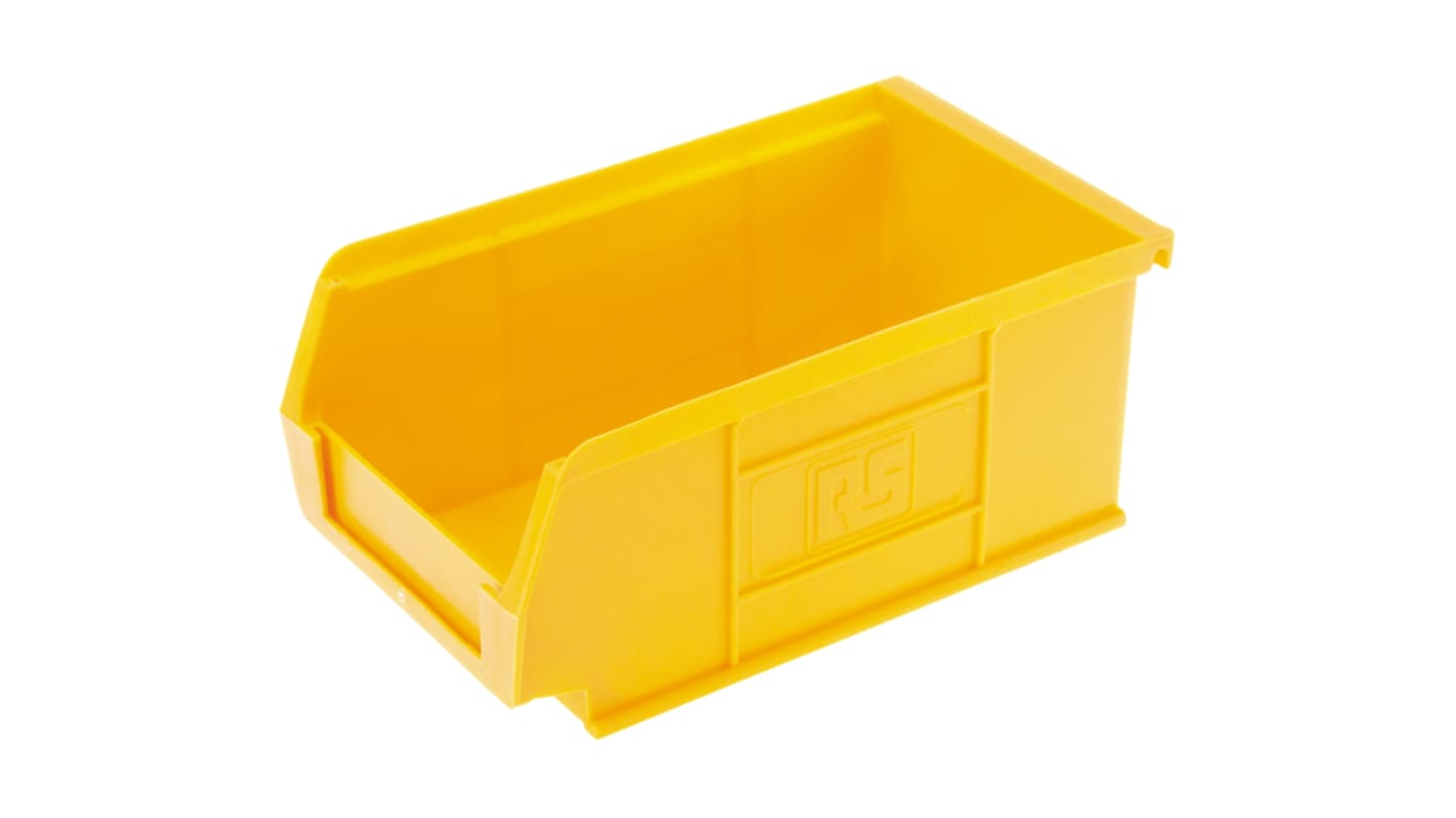 RS PRO PP Storage Bin, 76mm x 101mm, Yellow