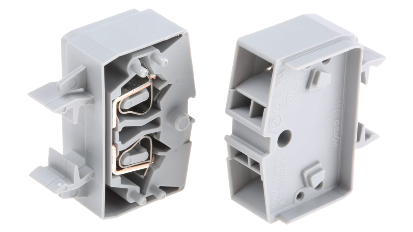 WAGO 264-721 264 Series Grey, 2.5mm², Single-Level, Cage Clamp Termination