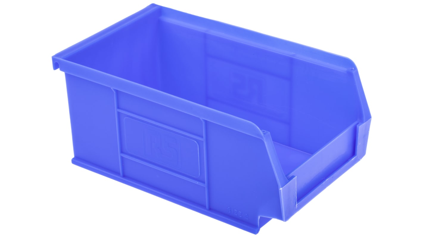 RS PRO PP Storage Bin, 76mm x 101mm, Blue