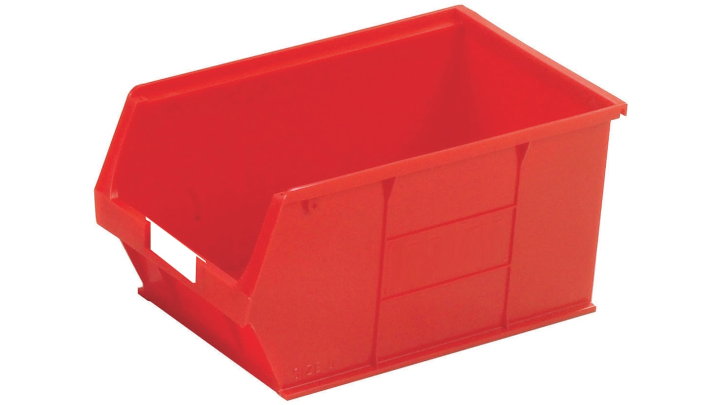 RS PRO Lagerbehälter Rot Polypropylen, 181mm x 205mm x 350mm