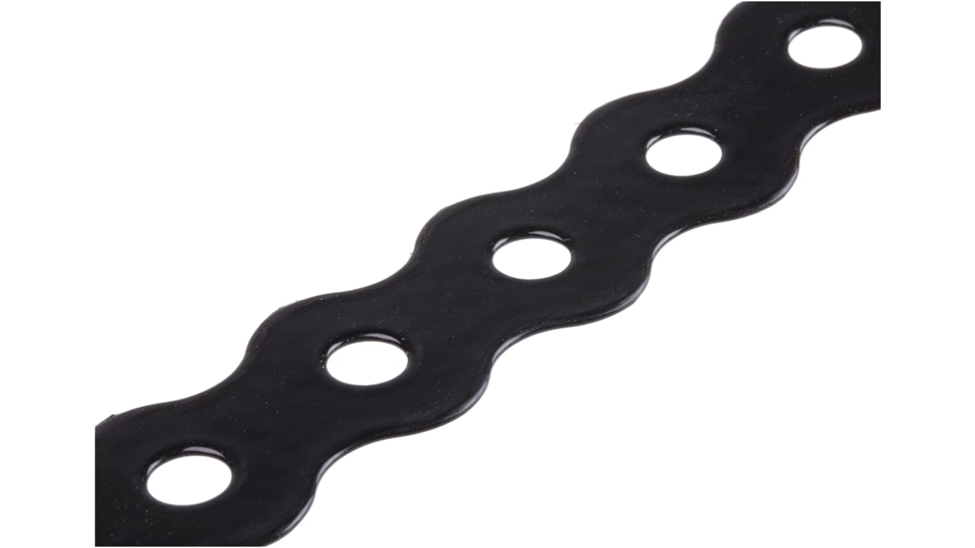 RS PRO Galvanised Steel PVC Coated Fixing Strap, 10m x 26mm