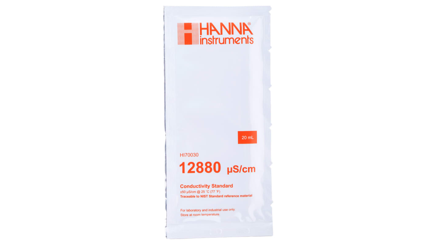 Hanna Instruments HI70030P Buffer Solution 12880μS/cm, 20ml Sachet