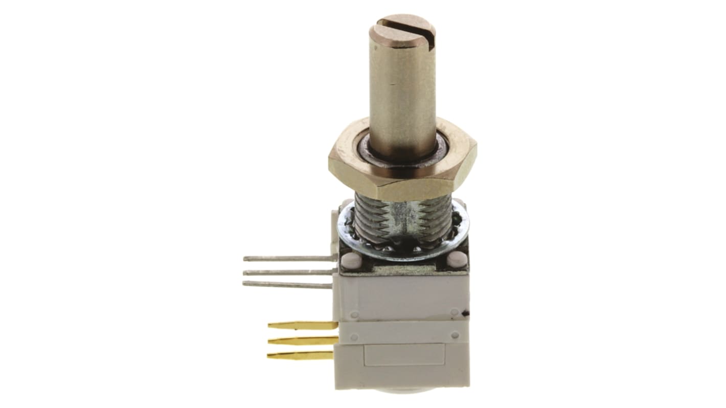 Vishay 149 10kΩ Rotary Potentiometer 2-Gang, Panel Mount (Through Hole), 14921F0GJSX13103KA