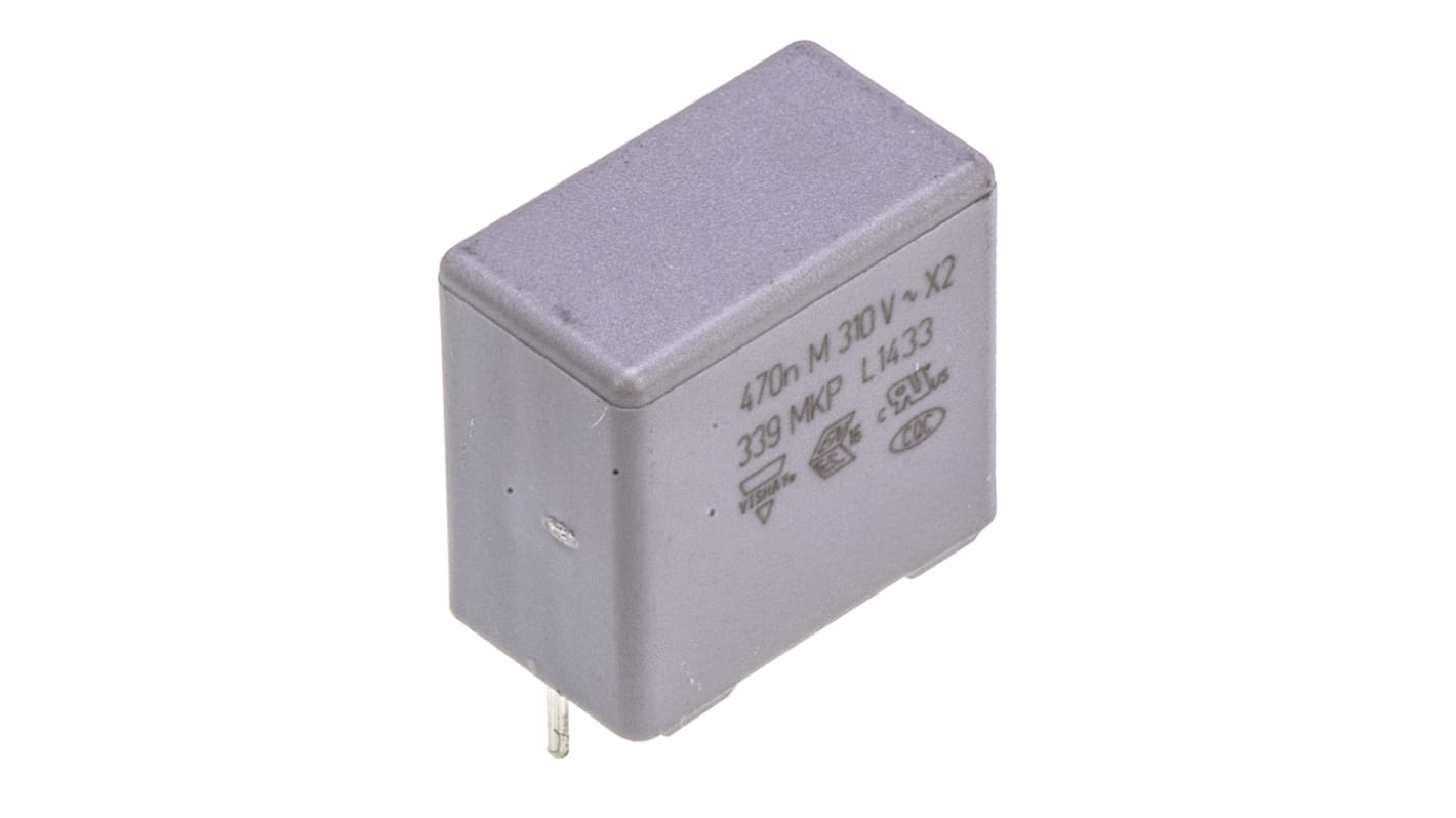 Vishay MKP 339 Polypropylene Film Capacitor, 310V ac, ±20%, 470nF, Through Hole