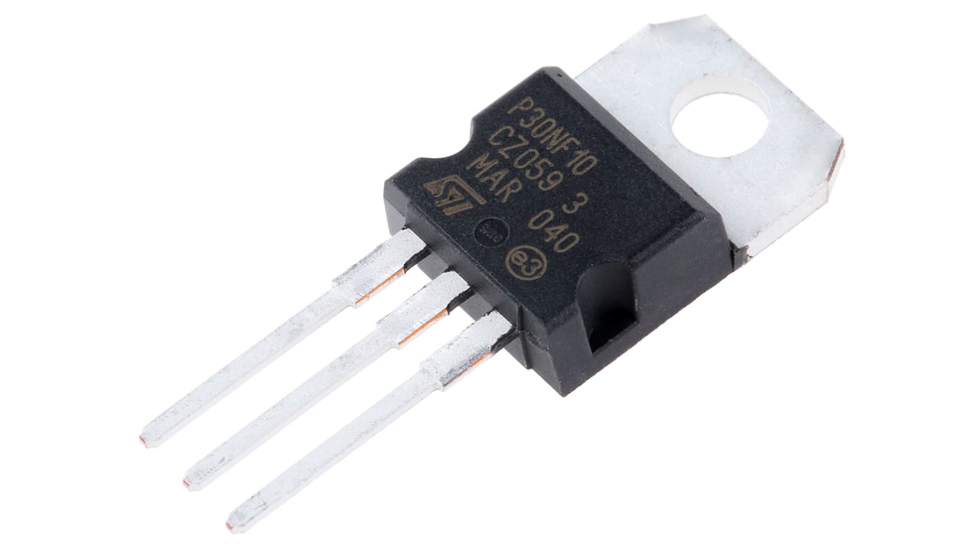 N-Channel MOSFET, 35 A, 100 V, 3-Pin TO-220 STMicroelectronics STP30NF10