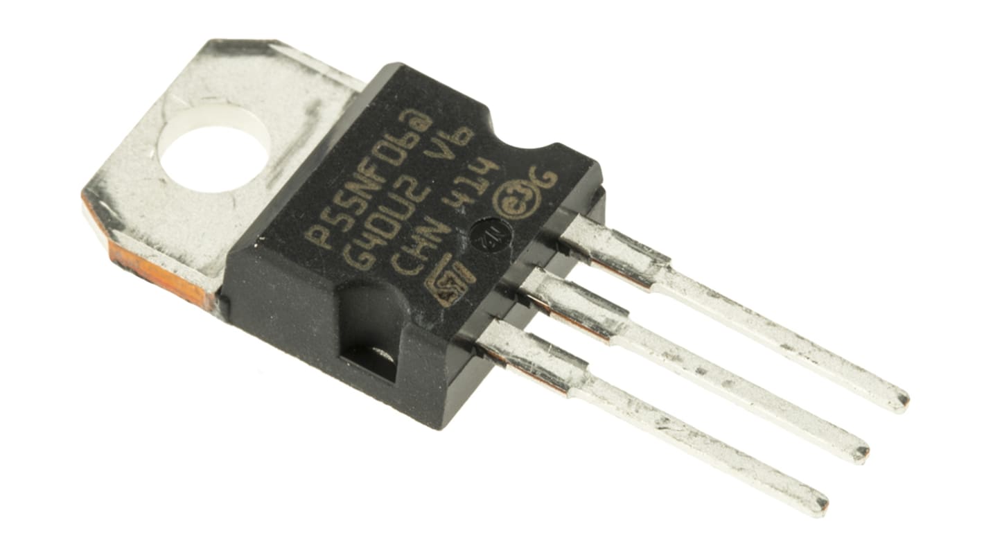 STMicroelectronics STripFET II N-Channel MOSFET, 50 A, 60 V, 3-Pin TO-220 STP55NF06