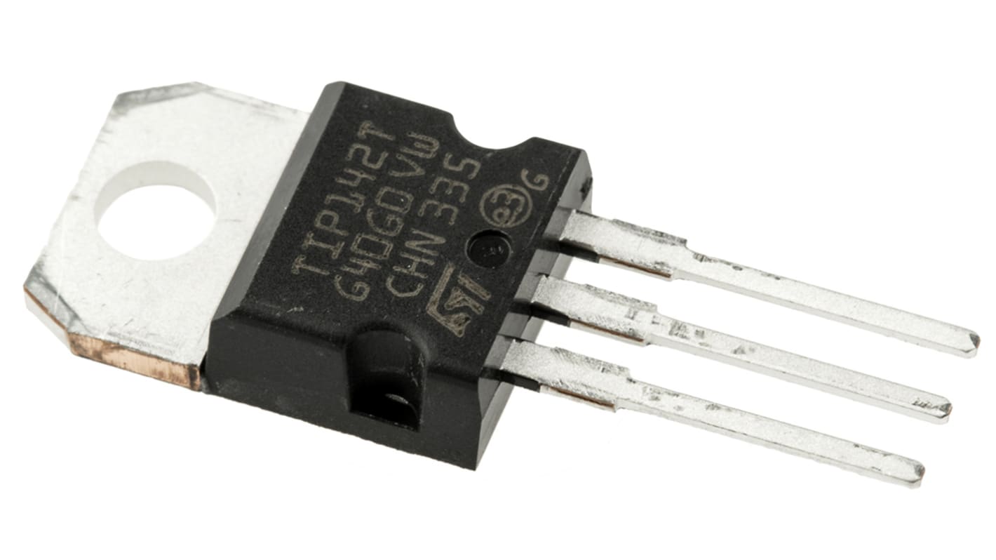 STMicroelectronics TIP142T Darlington tranzisztor, NPN, 10 A, 100 V, HFE:500, 3-tüskés, TO-220 Egyszeres