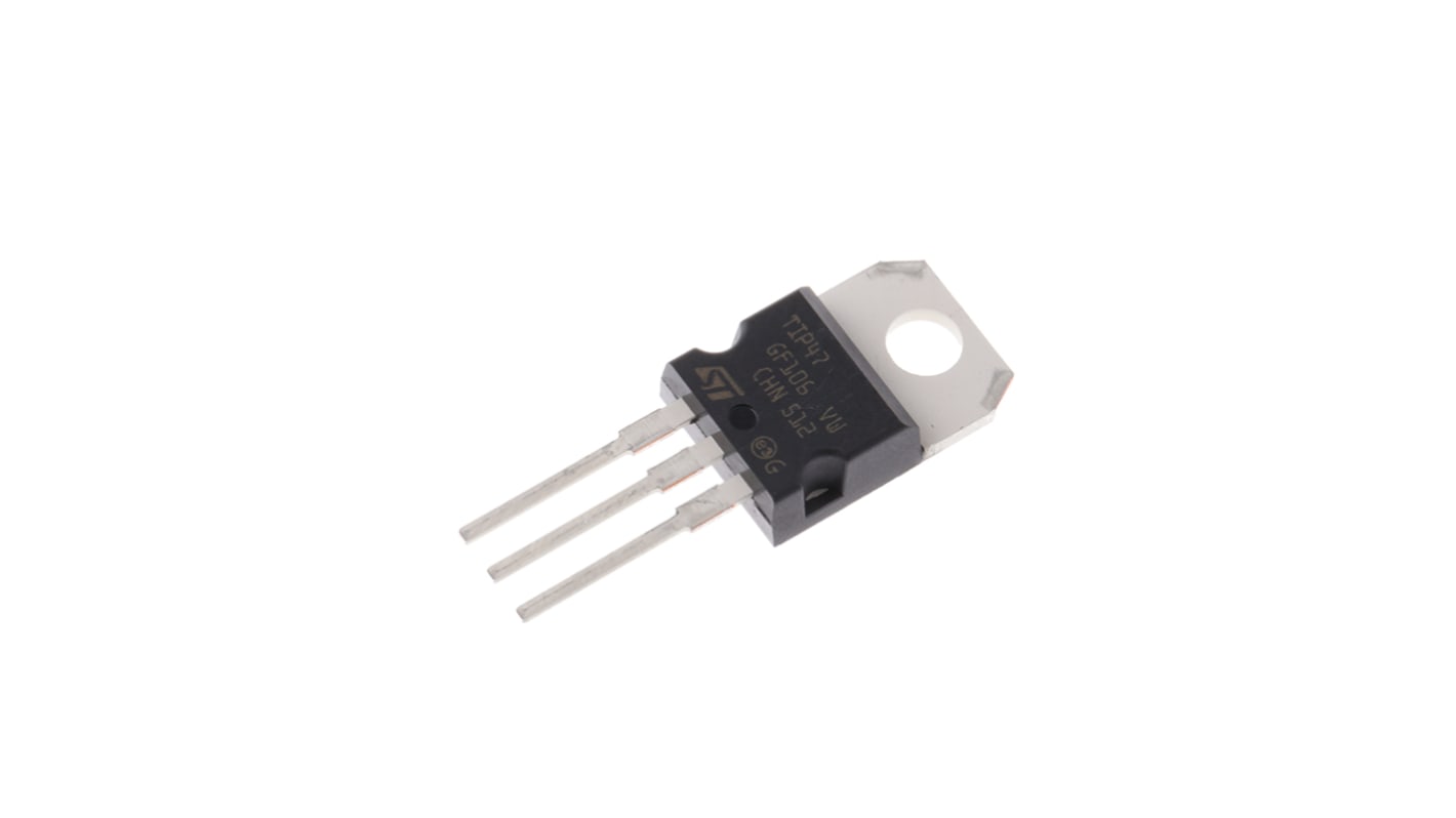 STMicroelectronics TIP47 NPN Transistor, 1 A, 250 V, 3-Pin TO-220